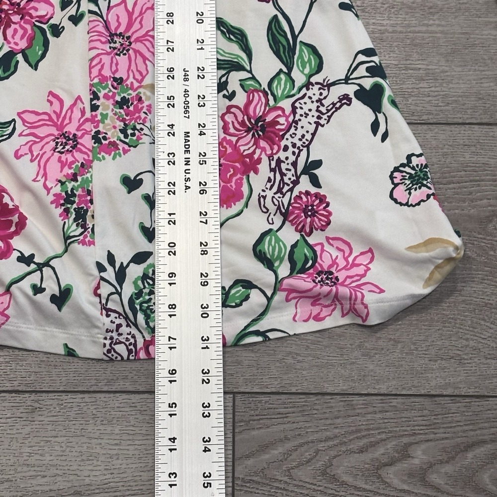 Lilly Pulitzer Anne Skirted Romper Coconut Safari Sanctuary Womens Small Floral - Picture 7 of 9